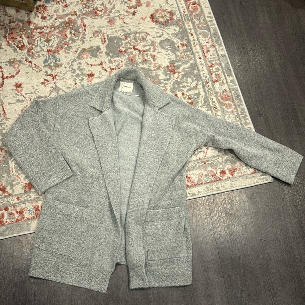 Thread and supply gray sweater